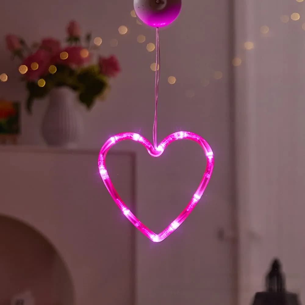 Luci a Stringa LED Creative a Forma di Cuore, Impermeabili, per San Valentino, Rosse e Romantiche