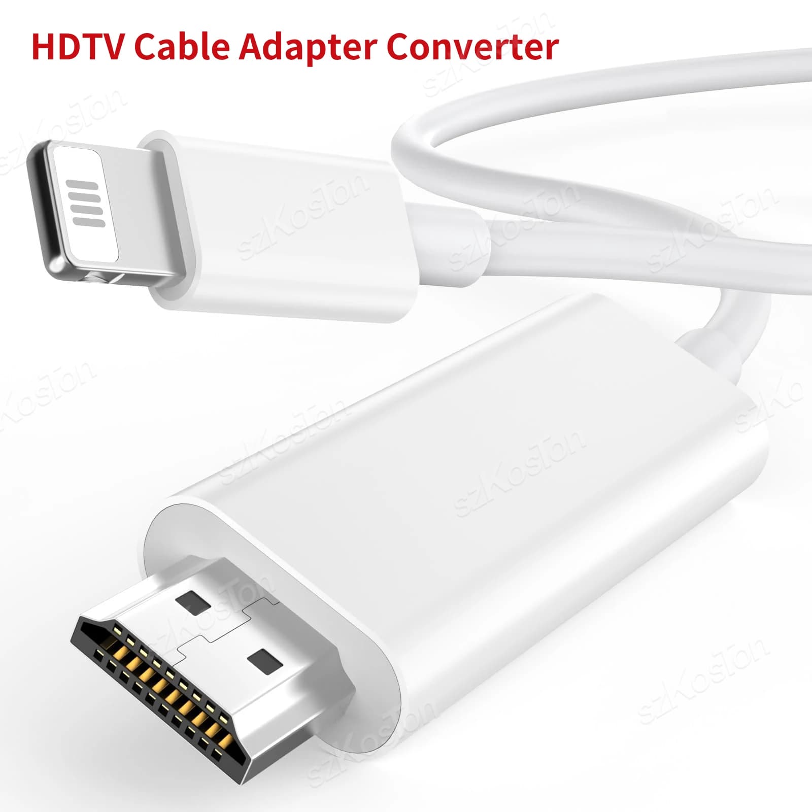Cavo HDTV per iPhone 14 13 1080P Adattatore AV digitale Connettore schermo di sincronizzazione Cavo compatibile HDMI Monitor per proiettore video HD