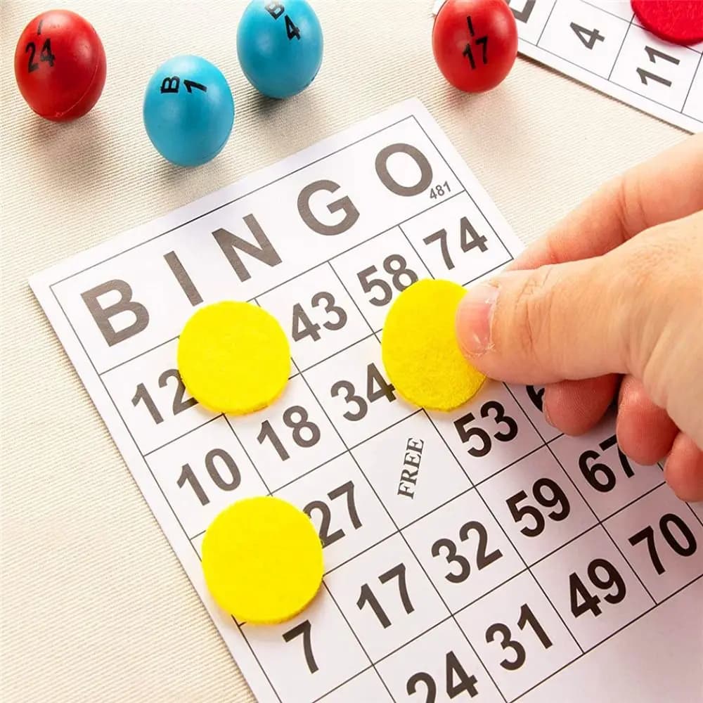 Giochi da Tavolo, Carte da Bingo con Numeri Unici, Gioco di Scacchi Bingo Riutilizzabile in Carta, Divertente Set Educativo di Giochi Bingo per Bambini