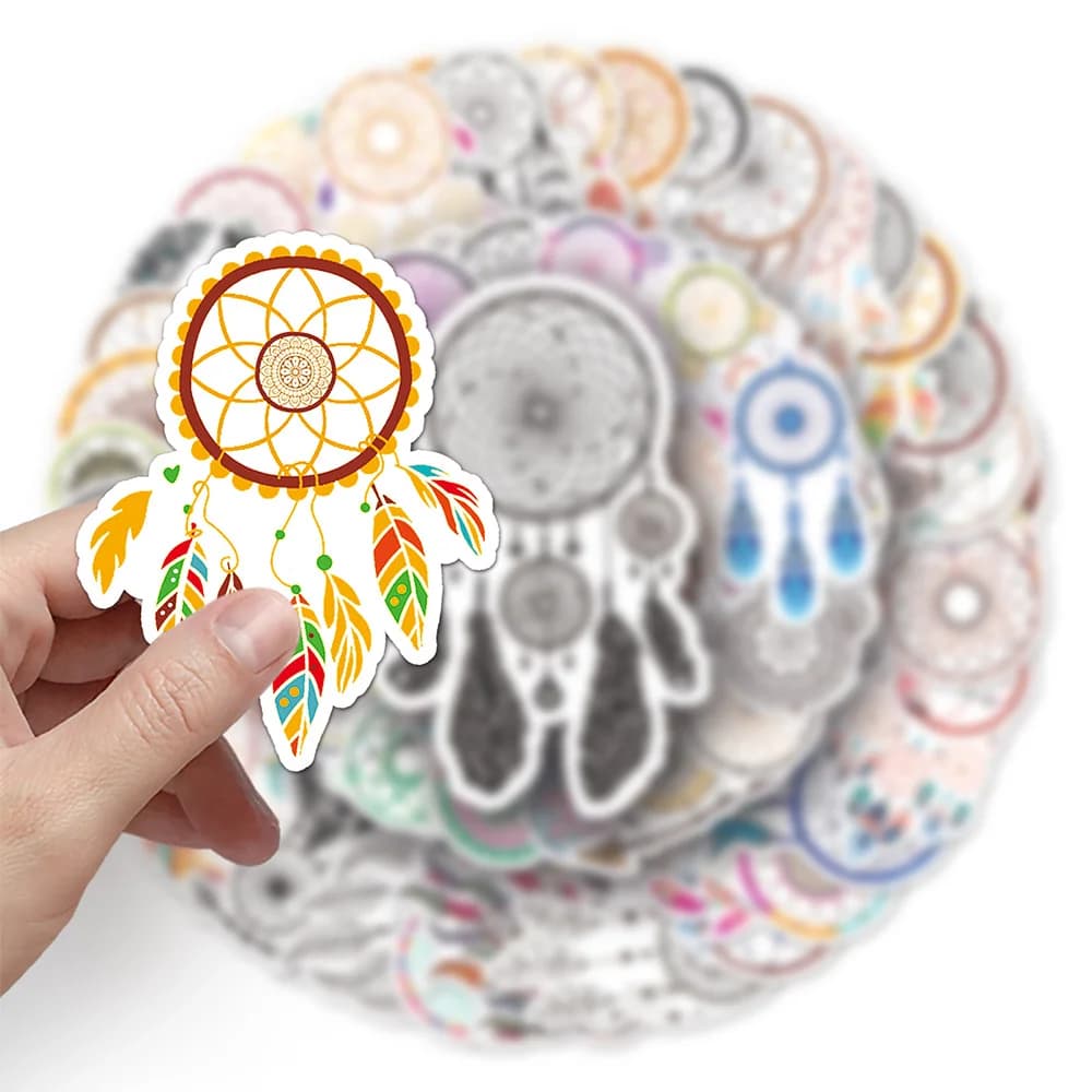 10/30/50pcs Cartoon Dream Catcher Stickers Vintage Art Graffiti Sticker Scrapbook Suitcase Phone Diary Creative Decals Wholesale