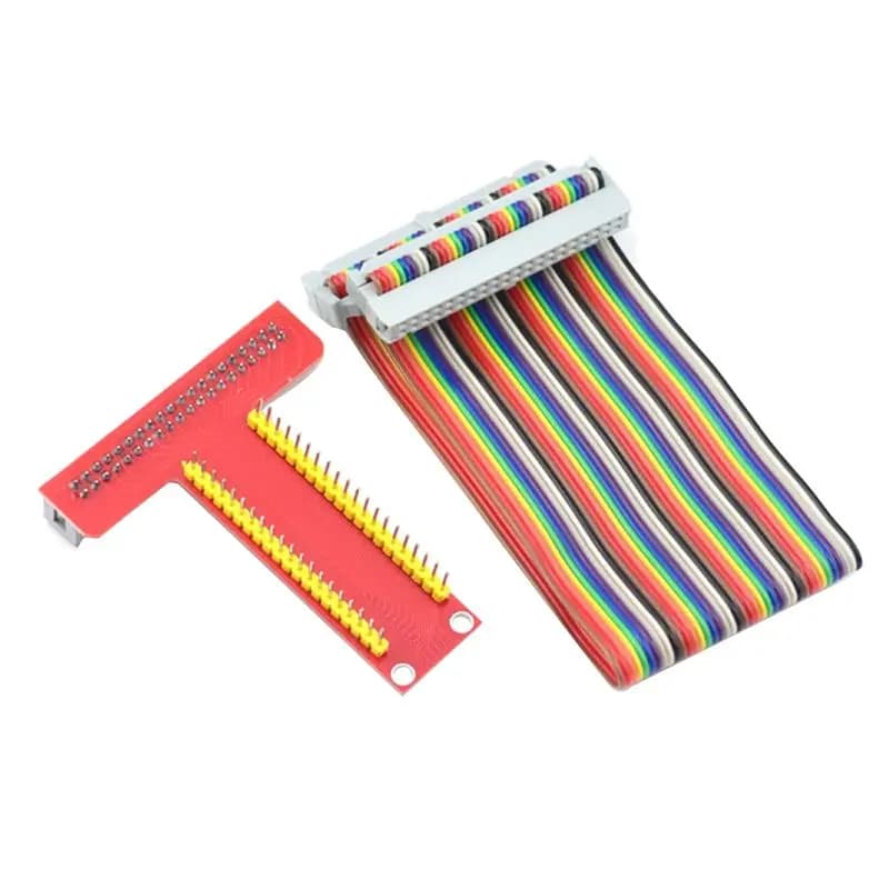 A46M-For Raspberry Pi Type T GPIO expansion card + 40 pin colored cable 4B/3B+/ZERO/W
