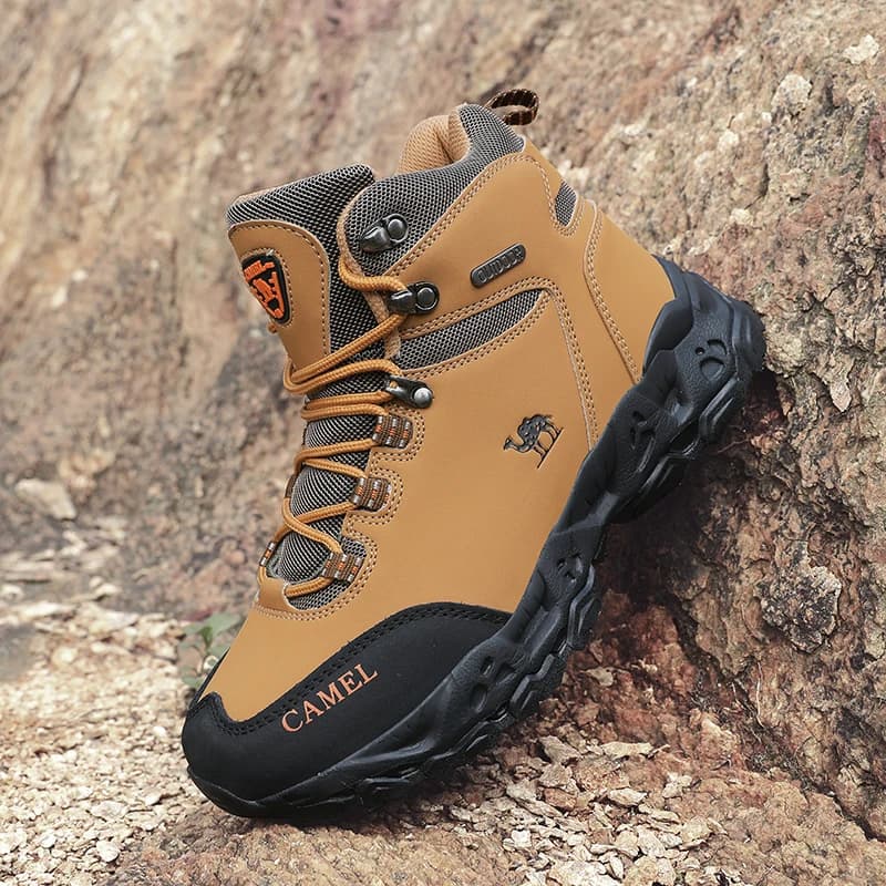 Scarpe da Trekking Impermeabili per Uomo, Sneakers in Pelle Antiscivolo, Scarpe da Arrampicata Comode, Stivali da Lavoro