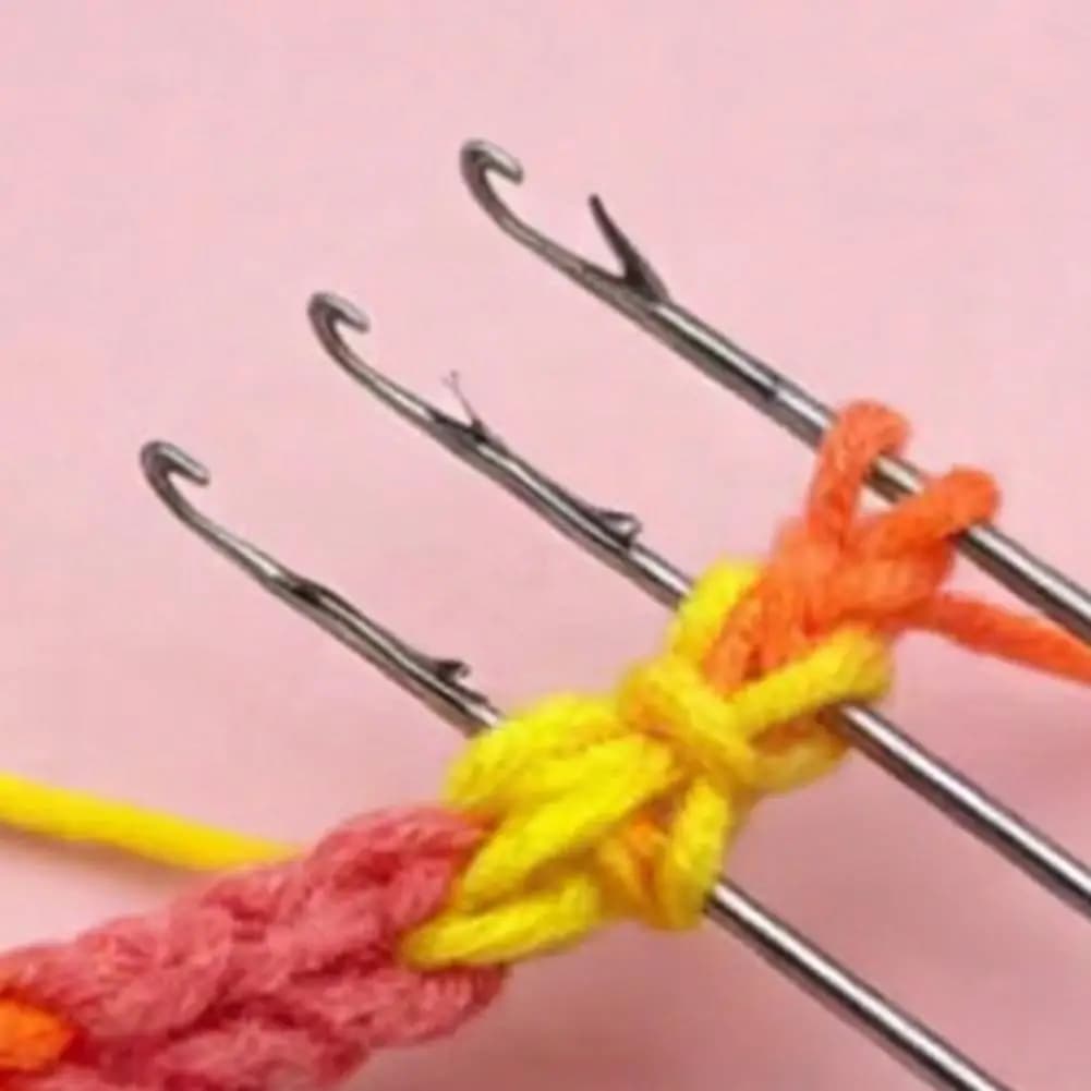 3-latch Hook Crochet Tool 3/4 Latch Hook Tool Set Diy Cord Knitting Accessories Edging Binding-off Crochet for Yarn Weaving