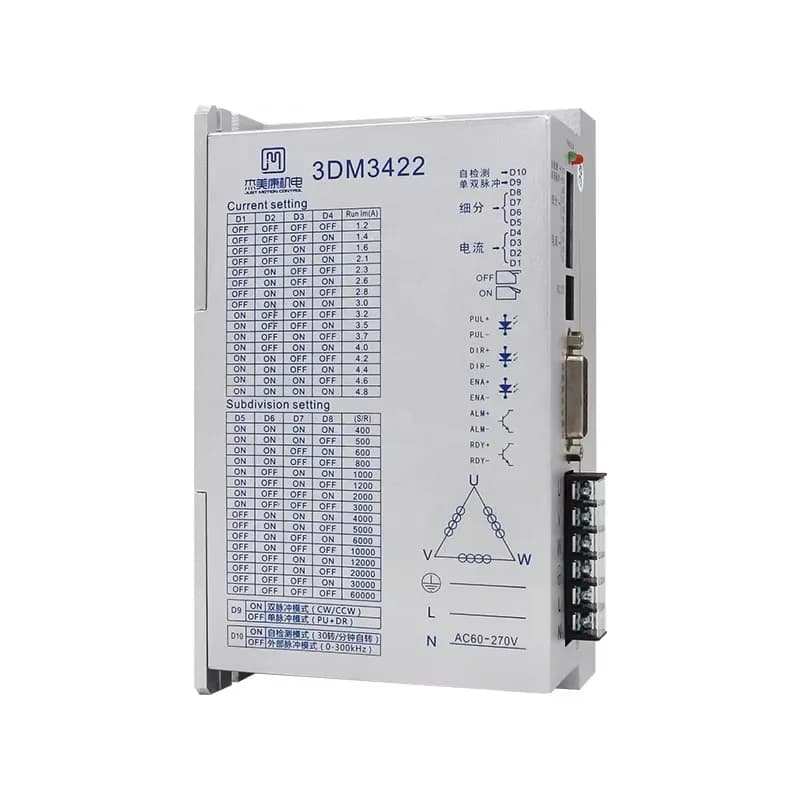 Controller Stepper CNC 3DM3422 per Fresatura, Driver Digitale per Motore Trifase per Macchine Tessili e Stampanti 3D