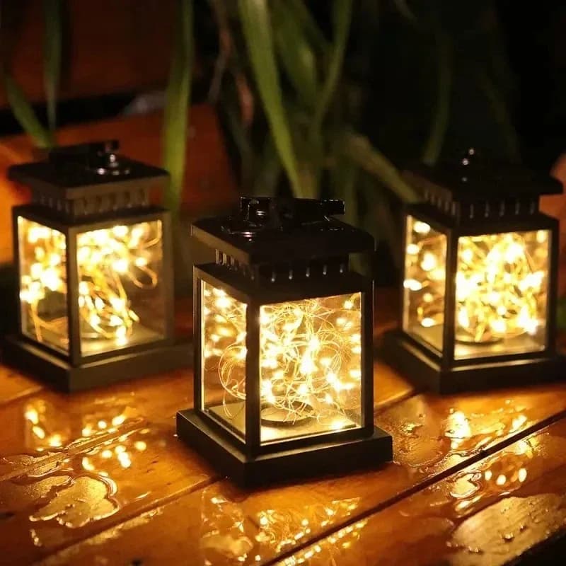 1/3/5PCS Solar LED Lights Outdoor Floor Lantern Panel Candle Hanging Balcony Garden Decor for Valentines Day Mothers Day Gift