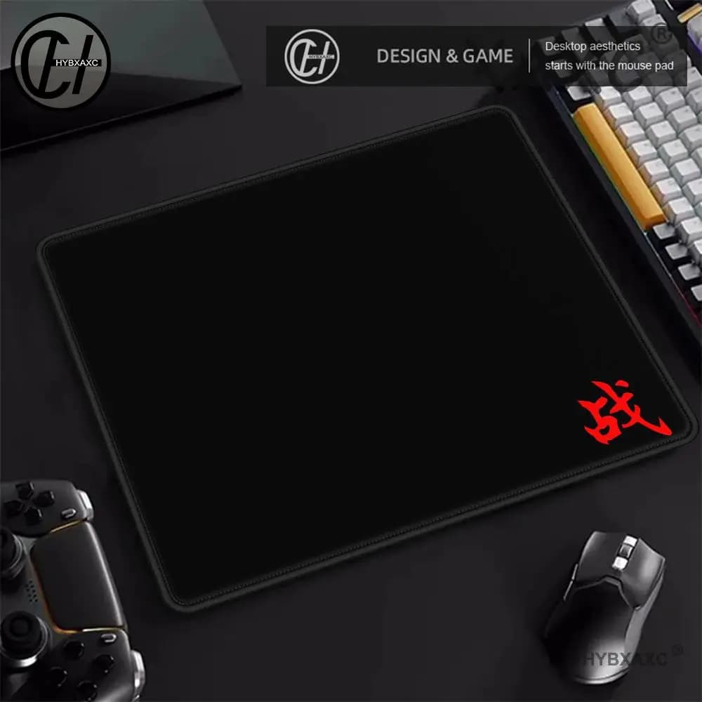 Tappetino per mouse da guerra in carattere cinese antiscivolo in gomma XL Tappetino da scrivania per giochi HD adatto per computer da ufficio, tastiera e mouse di grandi dimensioni