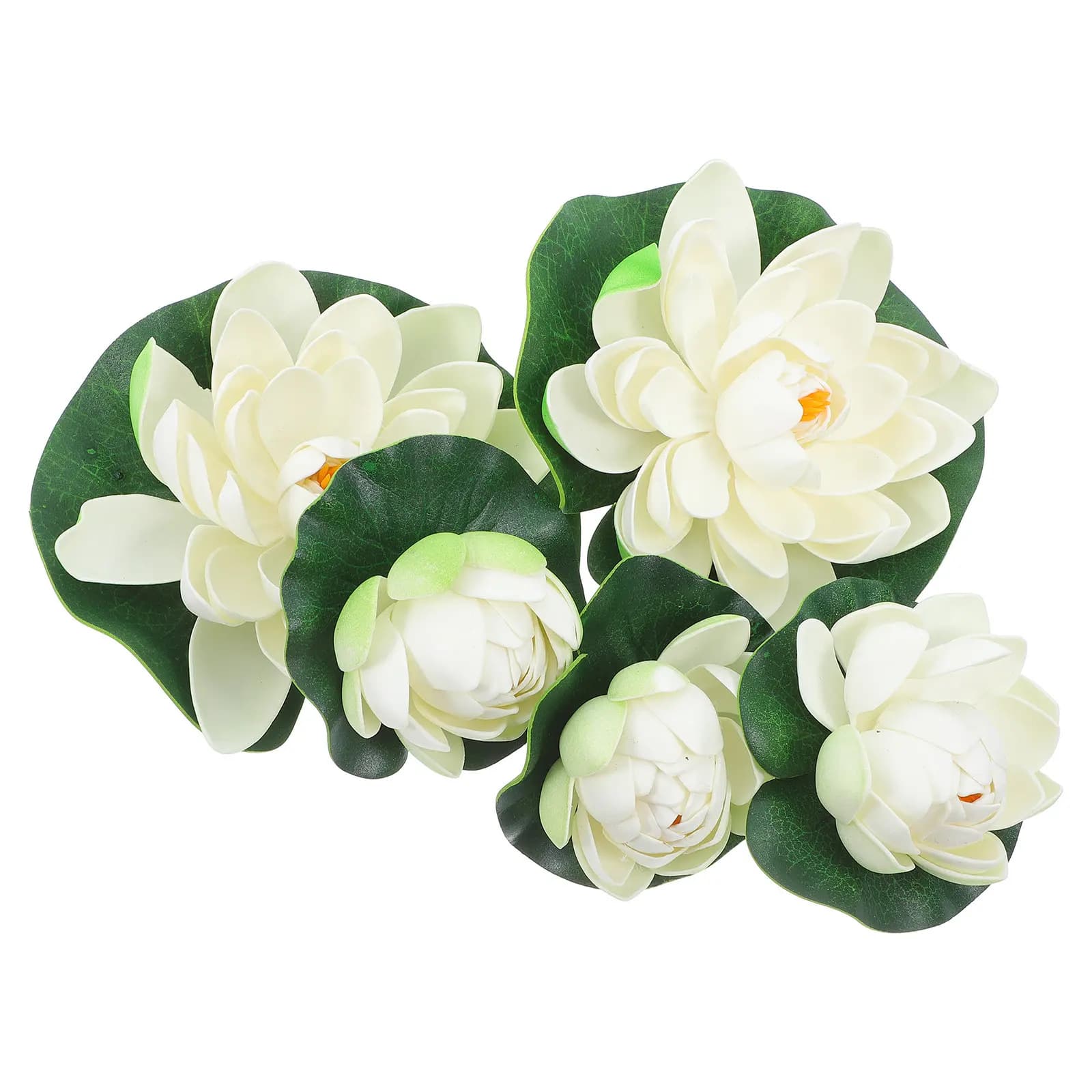 5 Pezzi di Fiori di Ninfea Artificiali Galleggianti, Piante Realistiche per Laghetto, Decorazioni per Acquario, Vasca dei Pesci, Fontana Esterna