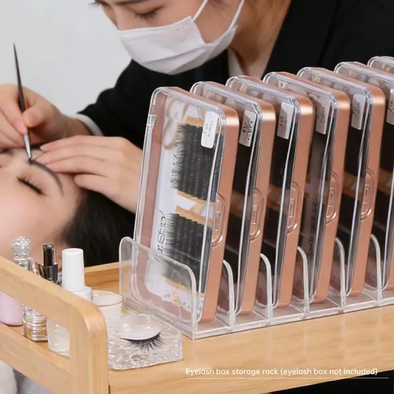 Organizzatore per Extension Ciglia, Scatola Porta Ciglia Finte, Espositore per Accessori Ciglia, Supporto per Trucco e Fard