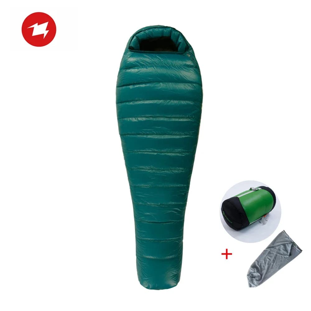 AEGISMAX M3 0 ° Sacco a Pelo in Piuma d'Oca Tipo Mummia Unisex Ultraleggero Portatile per Campeggio Escursionismo Attrezzatura da Backpacking