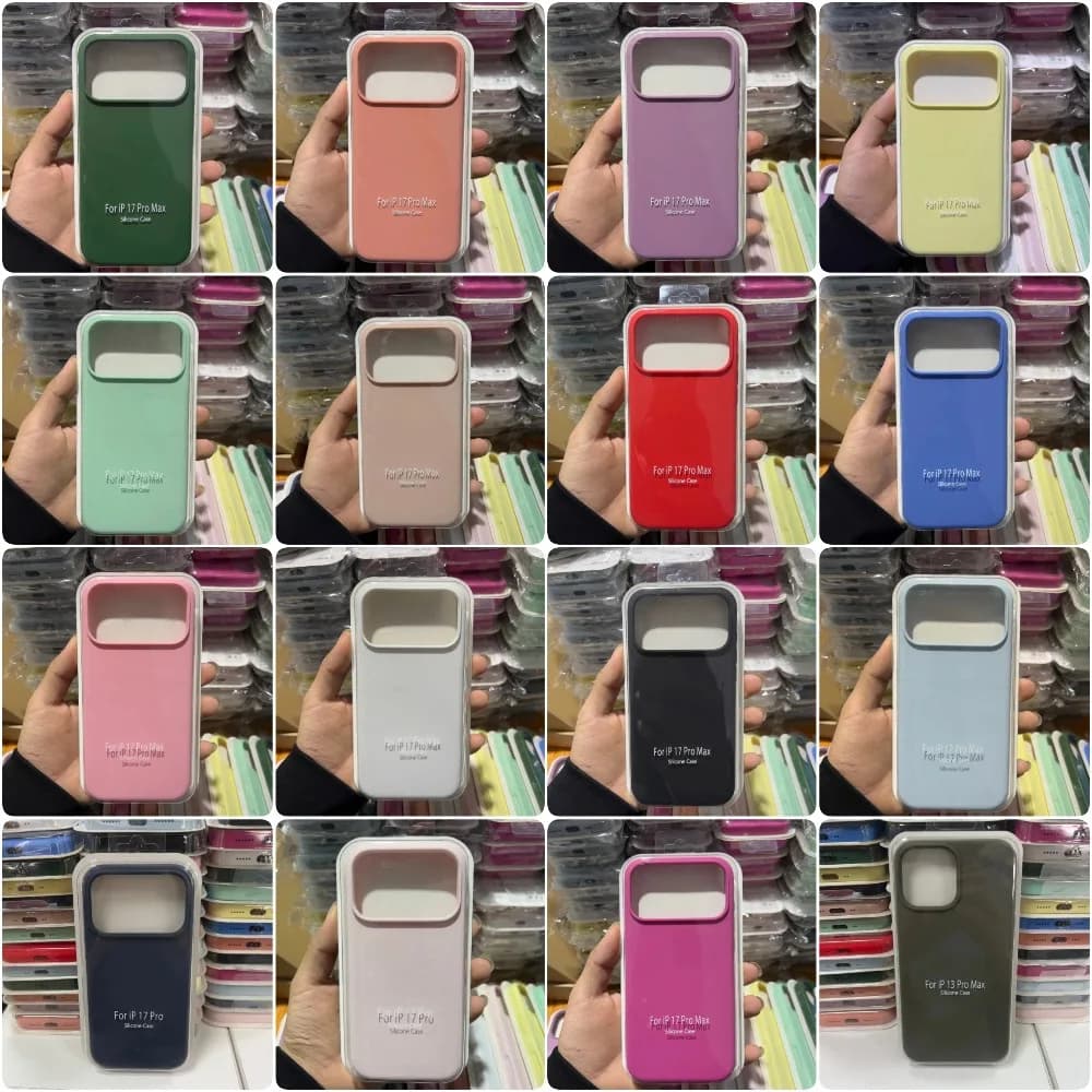 Custodia in silicone liquido stile originale per iPhone 17 Pro Max, compatibile con 16, 15, 14, 13, 12, 11 Pro Max, cover posteriore morbida anti-caduta con paraurti