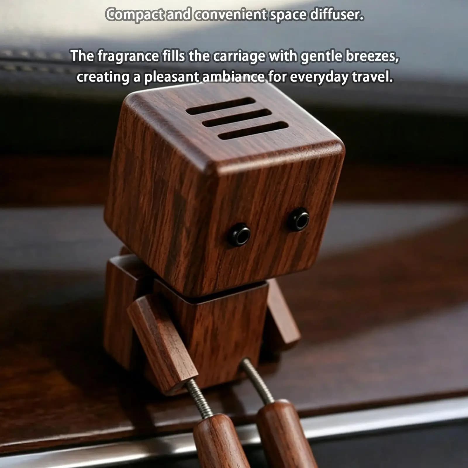 Wooden Car Air Freshener Diffuser Shaking Feet Wooden Figure Air Freshener Ornament Long-Lasting Car Diffuser for Trip Travel