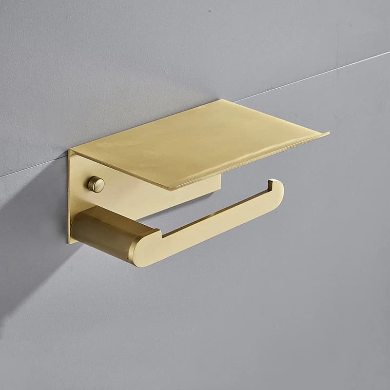 Porta carta igienica da bagno Porta telefono Supporto da parete WC Porta carta Rolhouder con ripiano Porta asciugamani Scatole per fazzoletti