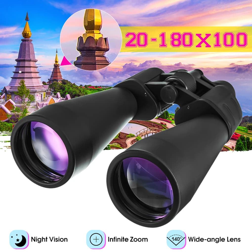 20-180X caccia binoculare campeggio viaggio navigazione telescopio zoomabile regolabile antiscivolo accessori per esterni