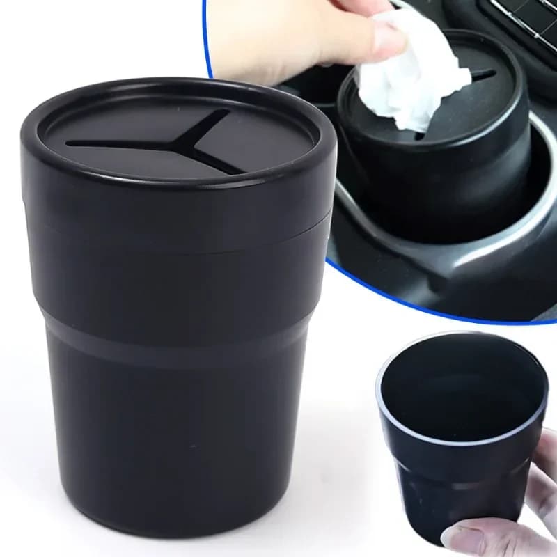 Mini cestino portabicchieri multifunzionale per interni Auto portamonete portabicchieri in plastica nera accessori