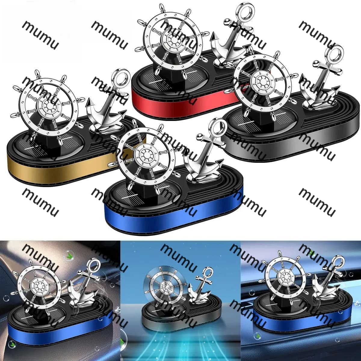 Indoor Car Decoration Car Deodorant Solar Energy Helicopter Automatic Perfume Accessories Air Diffuser Ornament Dasher