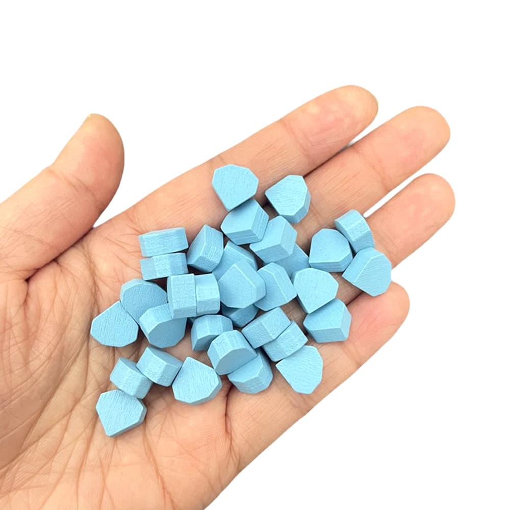 Gettoni da gioco in legno da 50 pezzi/100 pezzi da 10 mm - Forme di diamanti blu per giochi da tavolo, scacchi, marcatori di carte e accessori da tavolo
