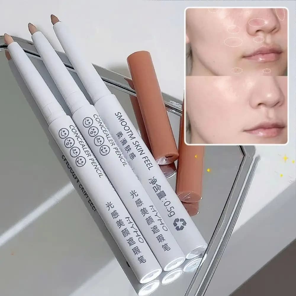 Waterproof and Suction Resistant Corrector, Long-Term Makeup Tool, Stick Cover, Cosmetic Pencil for Macchie and Imperfections