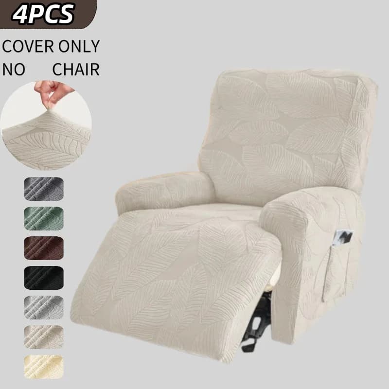 Elastic Washable 1 Seat Reclining Sofa Cover Non-Slip Anti-Scratch Recliner Protector Durable Chair Protector for Living Room