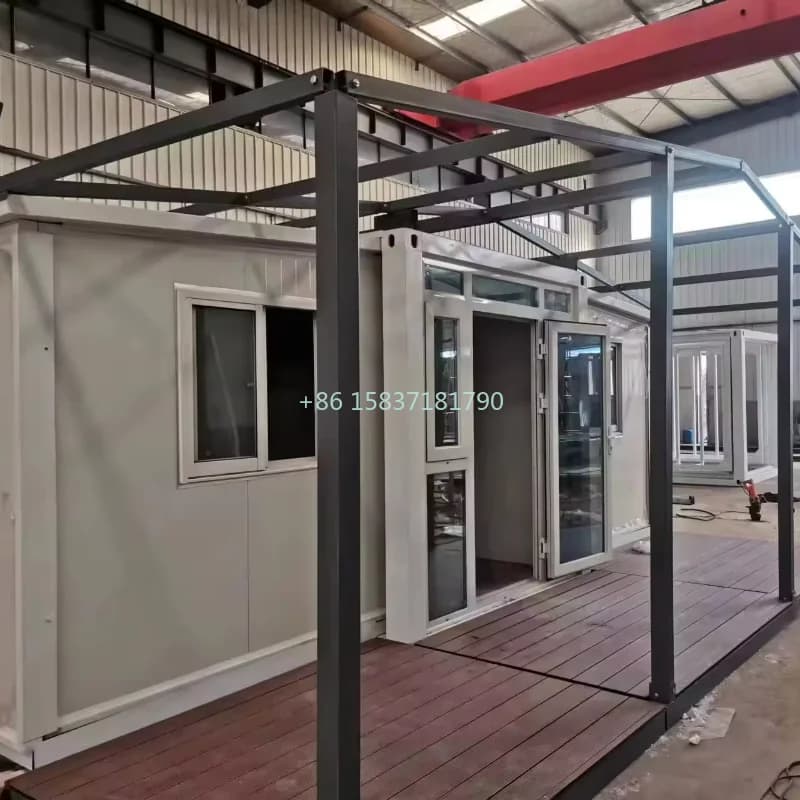 Prezzo all'ingrosso Casa contenitore di lusso Casa pieghevole mobile Pannelli solari contenitore per casa espandibile anticorrosione per Australia