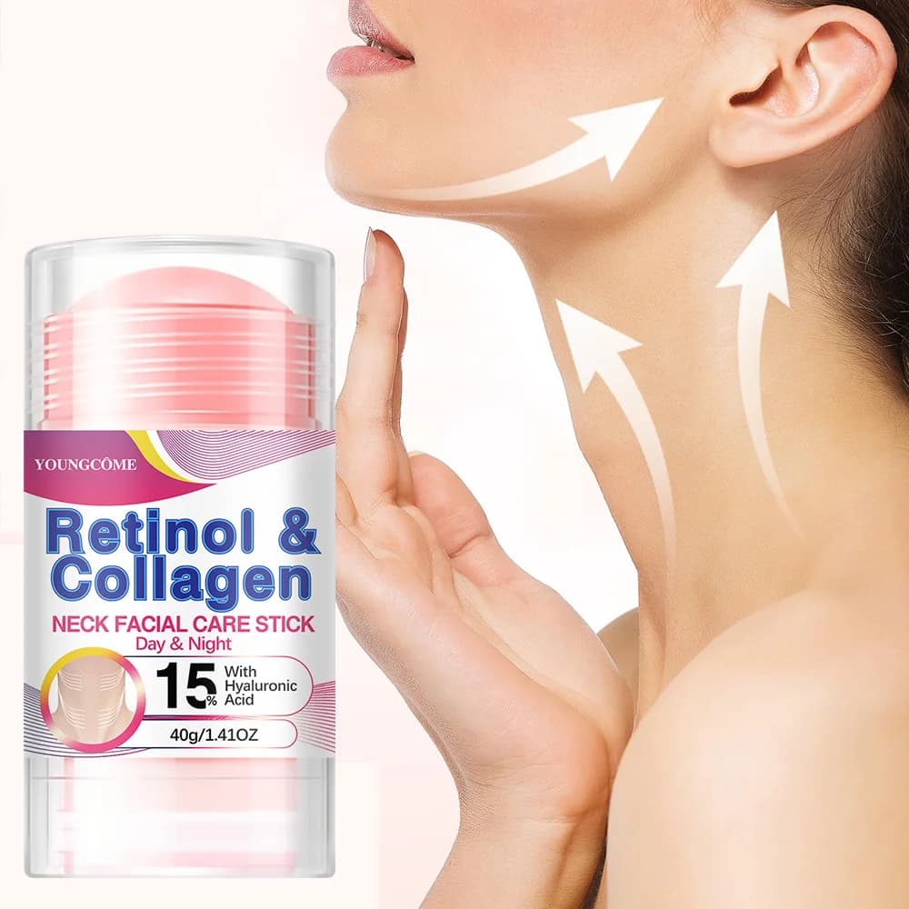 Stick per la Cura del Viso e del Collo al Retinolo e Collagene, Idratazione Profonda, Adatto per Pelle Secca e Invecchiata, Crema Idratante per Viso e Collo