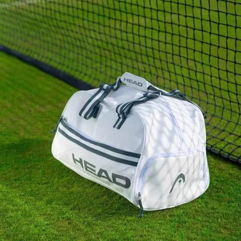 Borsa per campo da Tennis testa Djokovic borsa per abbigliamento a mano 2 pezzi borsa da Badminton scomparto per scarpe indipendente per uomini e donne