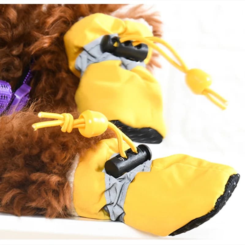 Set di 4 Scarpe Impermeabili Antiscivolo per Cani, Stivali da Pioggia per Gatti e Cuccioli, Accessori per Zampe di Animali Domestici