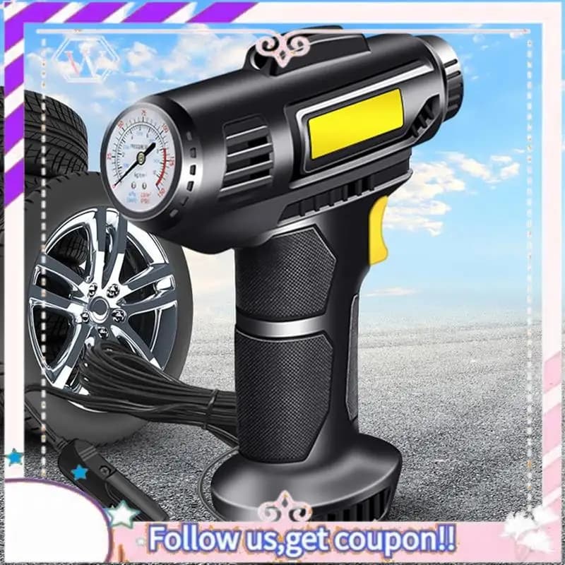 Pompa per pneumatici per auto portatile con compressore d'aria per gonfiaggio pneumatici facile da usare con manometro Pompa d'aria portatile 150PSI per auto bici Sport