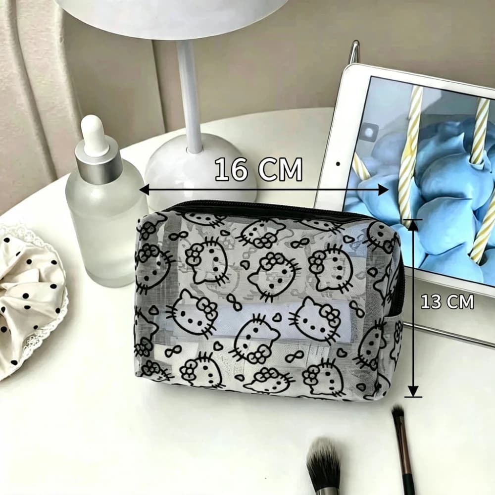 Hello Kitty Kawaii Multi-Style Storage Set: Makeup Bag, Stationery Pen Pouch, Portable Organizer Box, Women's Birthday Gift