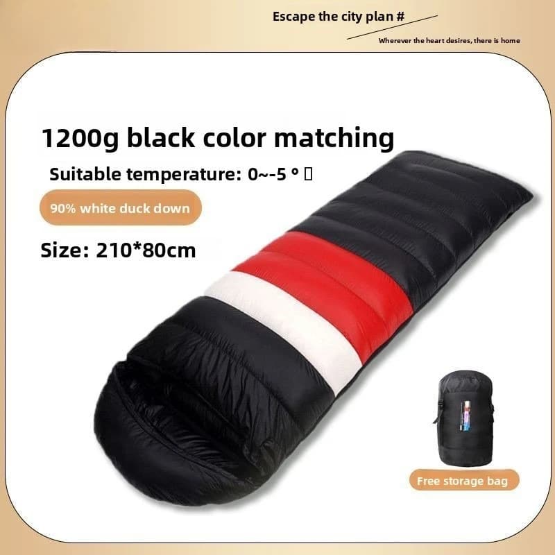 Plunge to Pelo in Autentic Duvet from 1500g/1200g, Giuntabile, Portatile per Campsite Esterno, Ispessito, Universal per Adult, For All Seasons