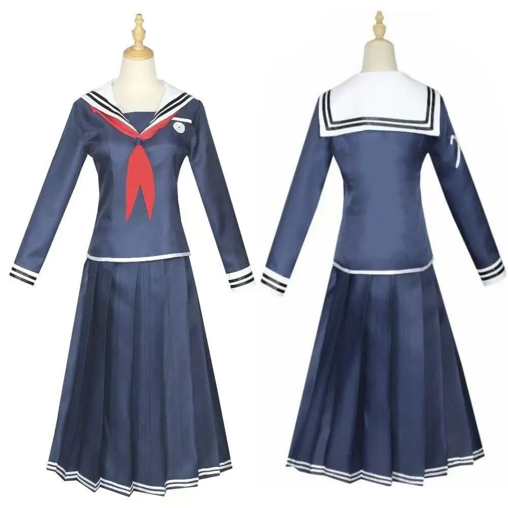 Costume Cosplay Danganronpa Toko Fukawa, Uniforme da Marinaio Blu Navy JK, Set Completo per Donne, Outfit per Feste di Halloween e Comic Con