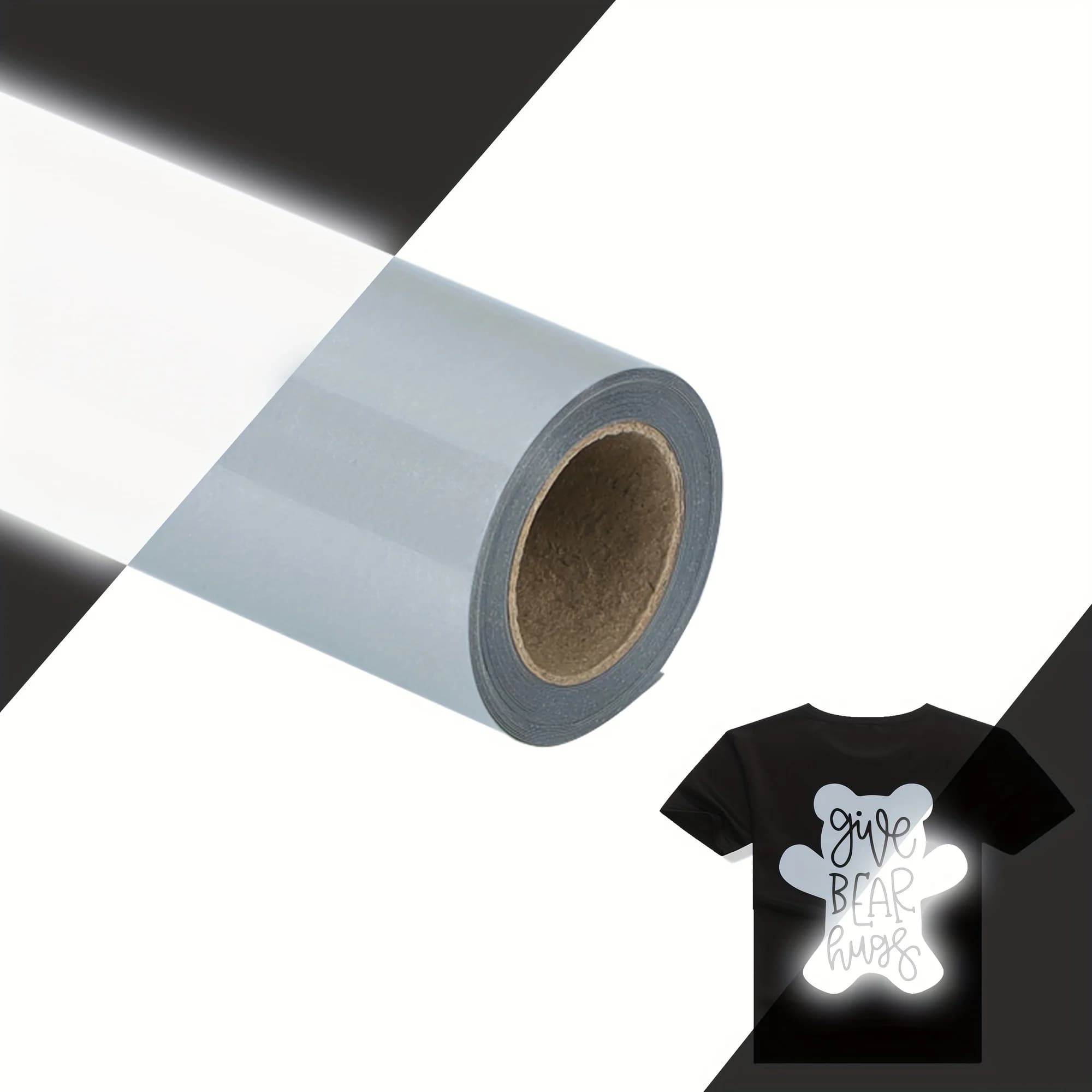 1 Pack, 12" X 3ft Reflective HTV Vinyl,Heat Transfer Vinyl For T Shirt, Iron On Vinyl For All Cutter Machine, Permanent Viny