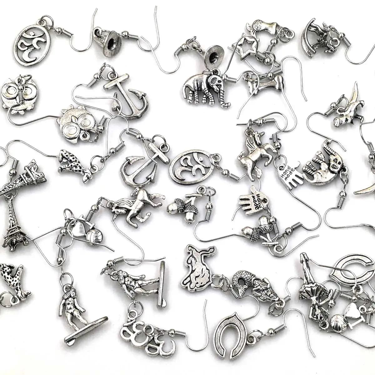 20 Styles Earrings Fashion Punk Drop Earrings Simple Cool Cute Jewelry Custom Handmade Girls Cross Animal For Women