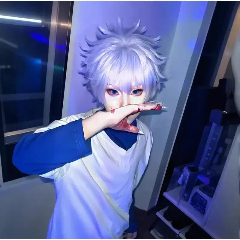 2026 Killua Zoldyck Cosplay Costume Hunter × X Hantaa Kirua Zaoldyeck T Shirt Full Set Wig Halloween Xmas F6C8UA