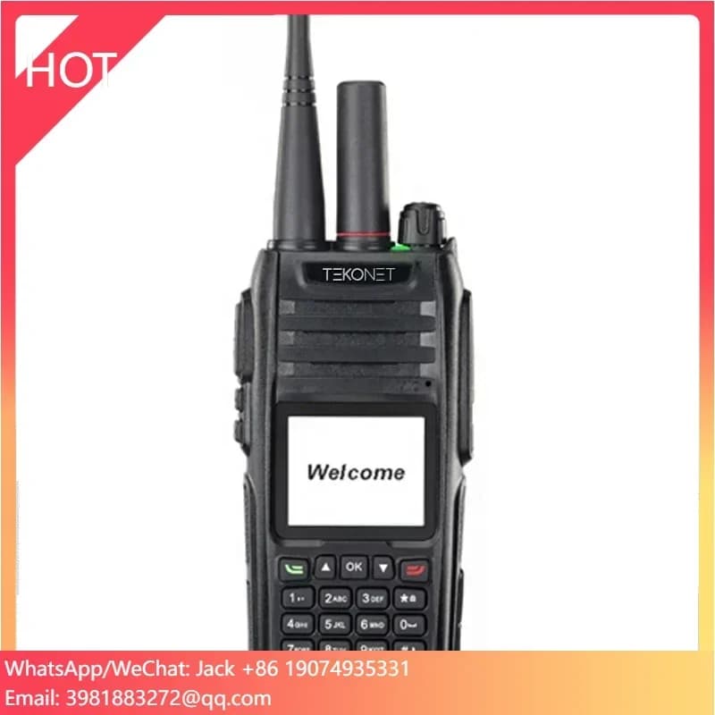 TEKONET T12s Walkie Talkie Dual Mode UHF Analogico 4G LTE PoC a Lungo Raggio 5000km con Scheda SIM