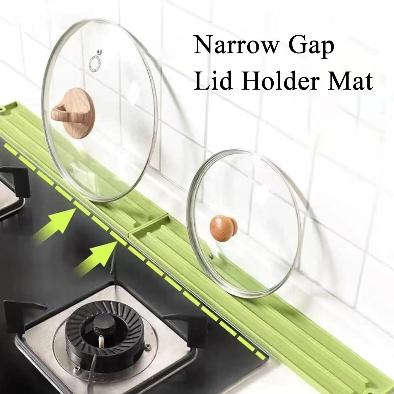 Silicone Kitchen Drain Mat Anti-slip Stove Gap Storage Rack Pot Lid Spatula Holder Cooking Utensil Drying Pad