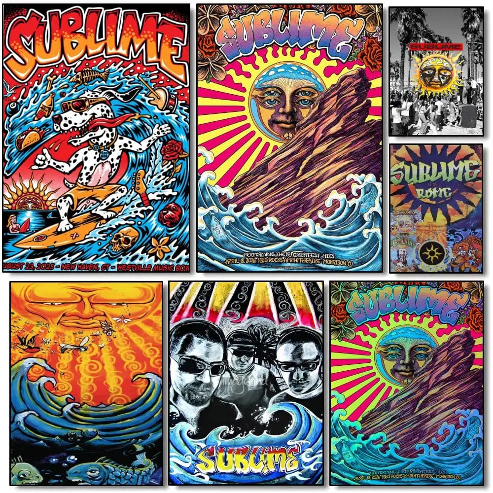 Classic Band S-Sublime Poster Modern Minimalist Wall Art Prints for Bedroom Living Room Room Decor Aesthetic Gift