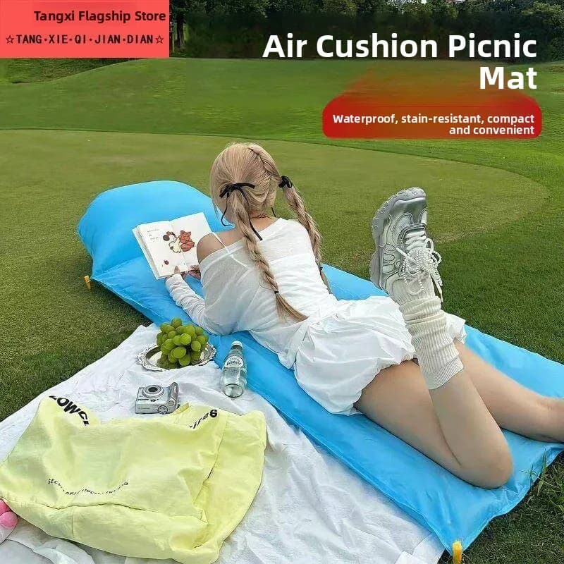 Outdoor Picnic Mat 2026 Park Beach Music Festival Waterproof Moisture-proof with Pillow Ground Nail Atmosphere Ground Mat