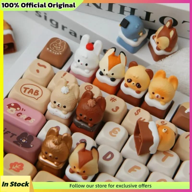 Paws Nova Genuine Kumaru Bear Series Cute Artisan Keycap Blind Box 3D Resin Keycap For Mechanical Keyboard Desktop Ornament