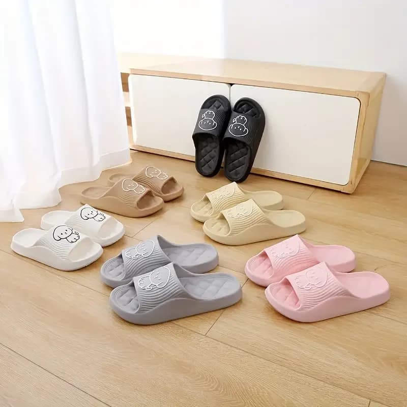 1pc Cute Cartoon Decor Pillow Slides Soft Sole leggero Slip On EVA Home Shower Slides antiscivolo Beach Comfort Shoes