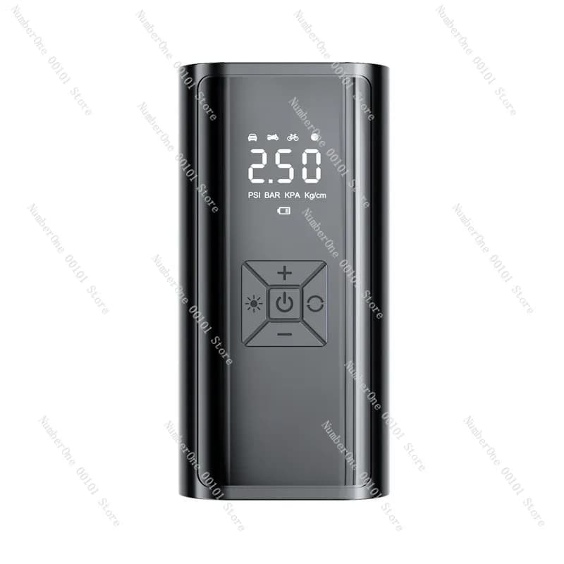 Pompa d'aria wireless portatile per pneumatici per auto e moto, gonfiatore con display digitale intelligente con funzione batteria di ricarica rapida con arresto automatico