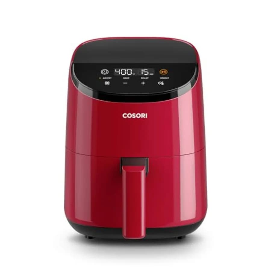 Friggitrice ad Aria Compatta 2.1 Qt 4-in-1, Mini Forno Multifunzione per Cuocere, Arrostire, Riscaldare, Salvaspazio e Silenziosa, Antiaderente e Lavabile in Lavastoviglie