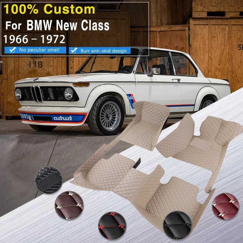 Tappetino per auto completo RHD per BMW New Class Neue Klasse 2002ti 1966 ~ 1972 Berlina Tappetini impermeabili Accessori auto 1500 1