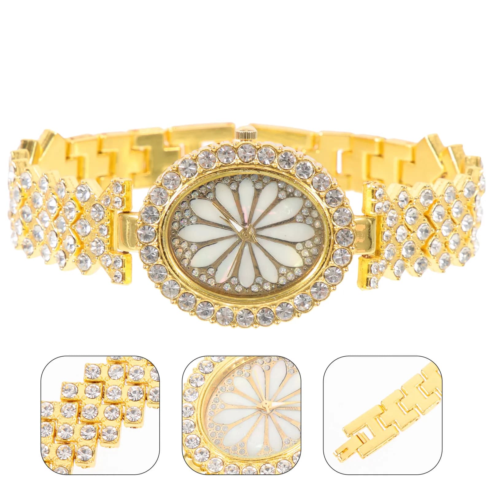 Women's Wristwatch Fashionable Simple Chic Glitter Decorative Watch Exquisite Shiny Elegant Leisure Style for Students Women