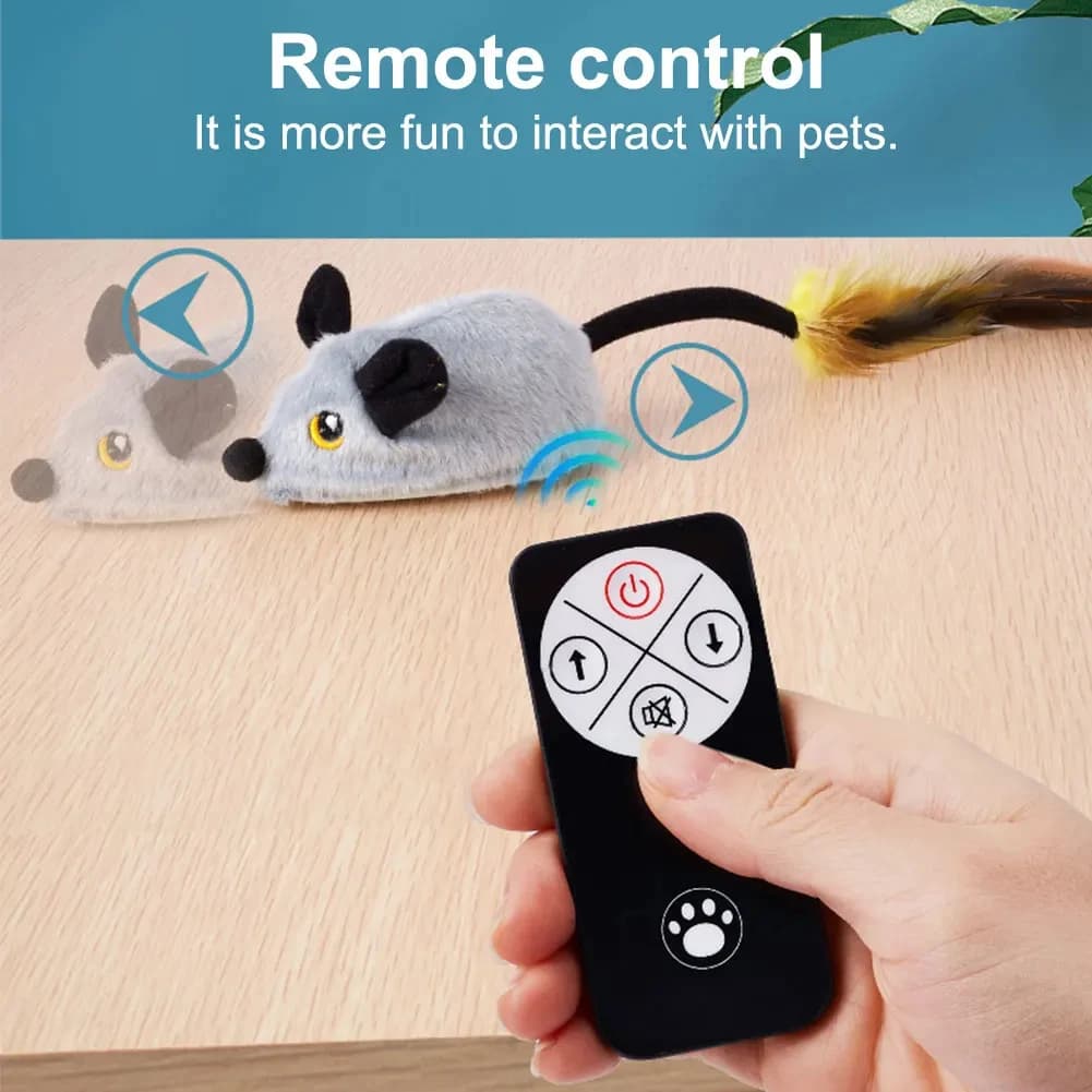 Electronic Squeaky Mouse Toy for Cats Moving Cat Toy for Indoor Outdoor Exercise for Kittens
