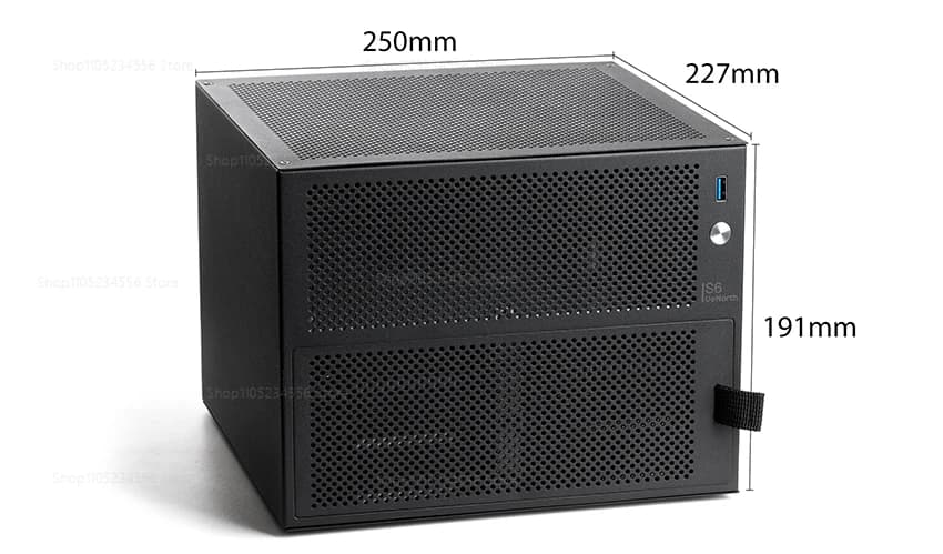 Custodia NAS a 6 alloggiamenti per scheda madre Mini ITX Server di archiviazione desktop fai-da-te Piccolo telaio