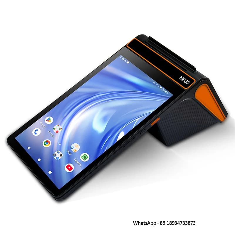 Terminale POS portatile All-in-One NB80 Android 13 NFC per camion alimentari Soluzione di pagamento per lettori di carte per piccole imprese al dettaglio