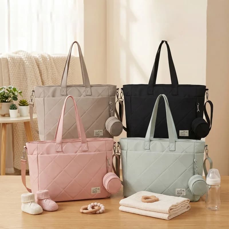 Large-capacity portable/shoulder-style baby carrier bag for carrying milk bottles and diapers when going out,suitable for mother