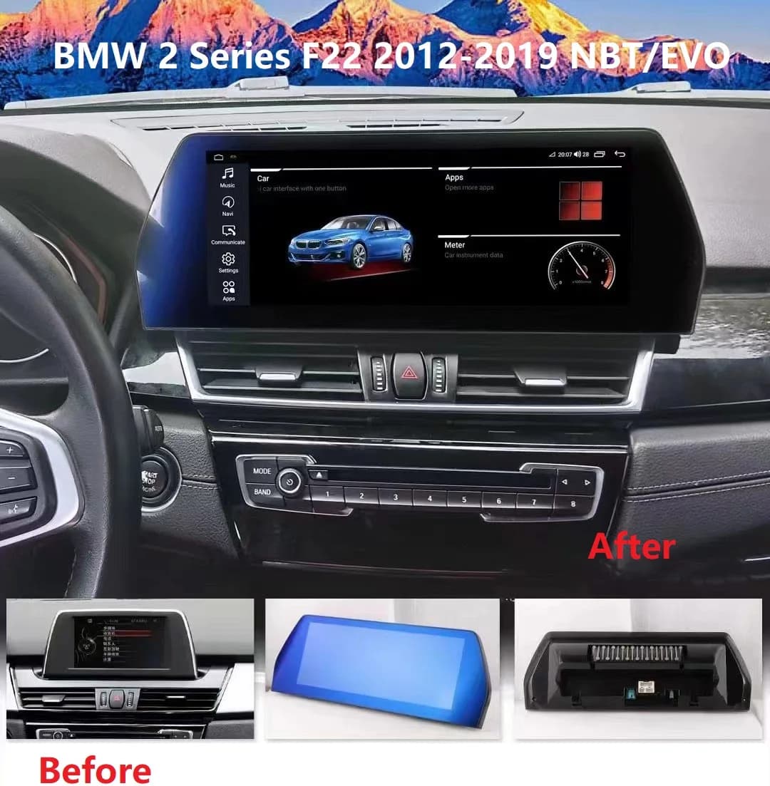 Carplay Android12 Auto Multimedia di Navigazione Audio Stereo Radio Lettore Video Per BMW Serie 2 F22 F45 F46 F87 2012-2019 MBT/EVO