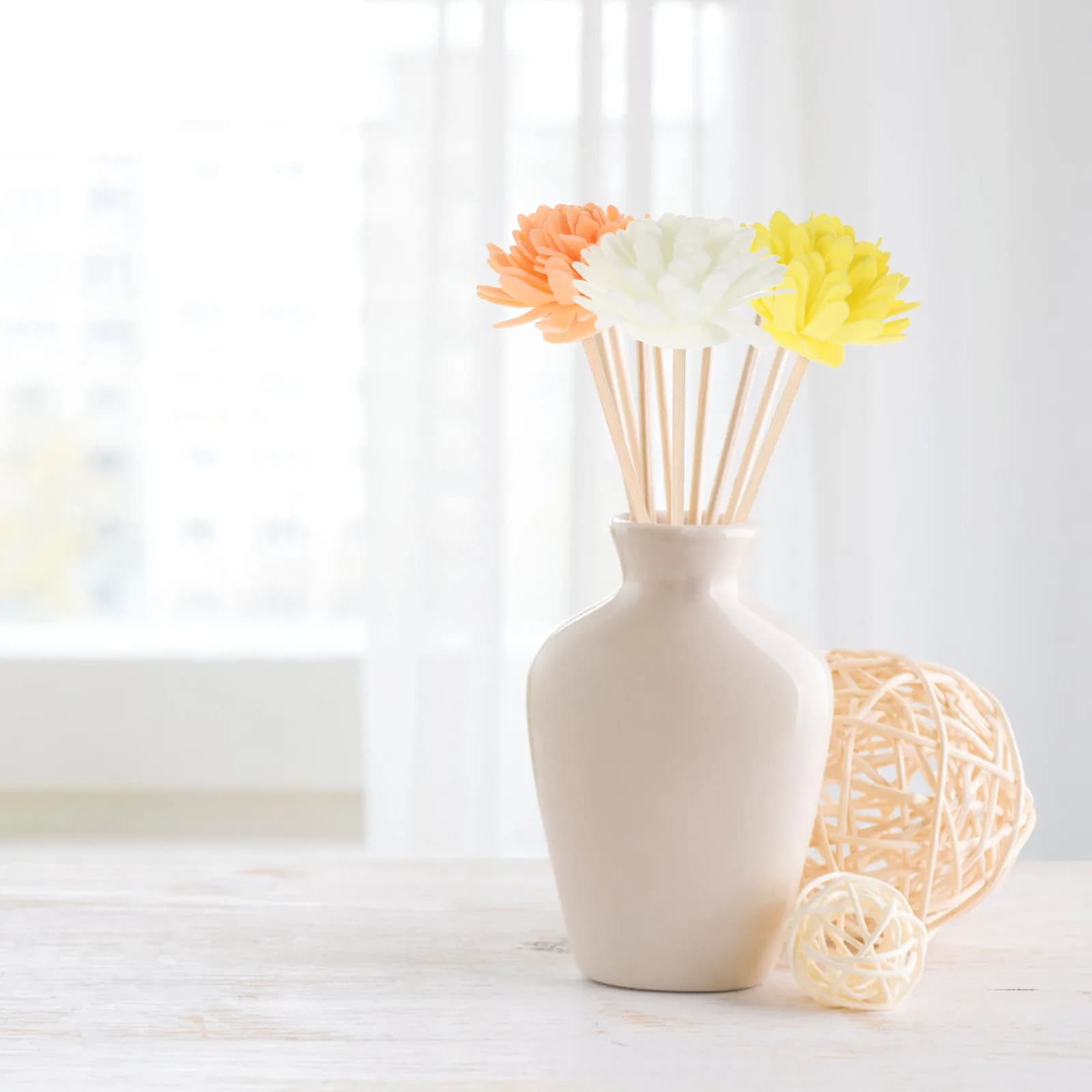 12Pcs Reed Diffuser Flower Sticks Artificial Dried Flower Oil Sticks Home Aromatherapy Diffuser Replacement Reeds Decorative