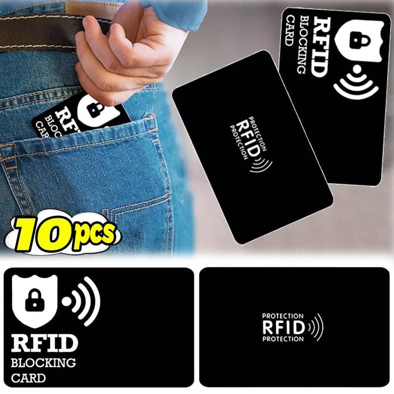 Carta RFID NFC Blocco per Portafoglio Antifurto Protezione per carte di credito Blocco segnale senza contatto Scudo Sottile Sicurezza da viaggio Essenziale